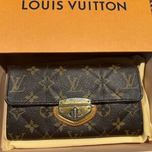 LOUIS VUITTON Limited Edition Monogram Canvas Etoile Sarah Wallet Turn Lock BOX